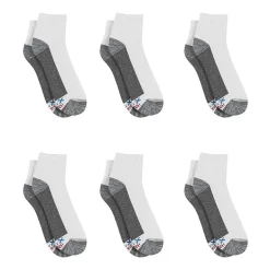 Hanes Ultimate Mens Multi-Pack 6 Pair Quarter Ankle Socks