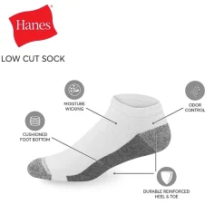Hanes Ultimate Mens Multi-Pack 6 Pair Low Cut Socks