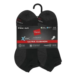 Hanes Ultimate Mens Multi-Pack 6 Pair Low Cut Socks