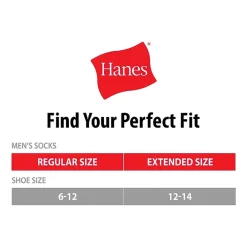 Hanes Ultimate Mens Multi-Pack 12 Pair Big and Tall Quarter Ankle Socks