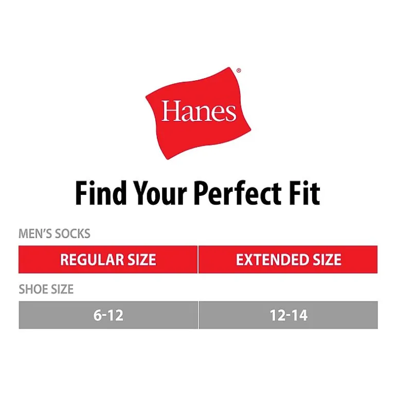 Hanes Ultimate Mens Multi-Pack 12 Pair Big and Tall Quarter Ankle Socks