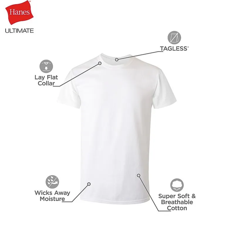 Hanes® Ultimate Men's 3-Pack ComfortBlend® T-Shirt Undershirts