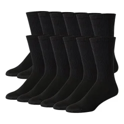 Hanes Ultimate Mens 12 Pair Big and Tall Crew Socks