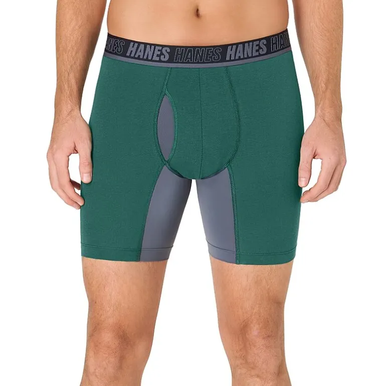 Hanes® Ultimate Men's Underwear 3-Pack Moves X-TEMP® Cotton Stretch Boxer Briefs Underwear Um5bb3