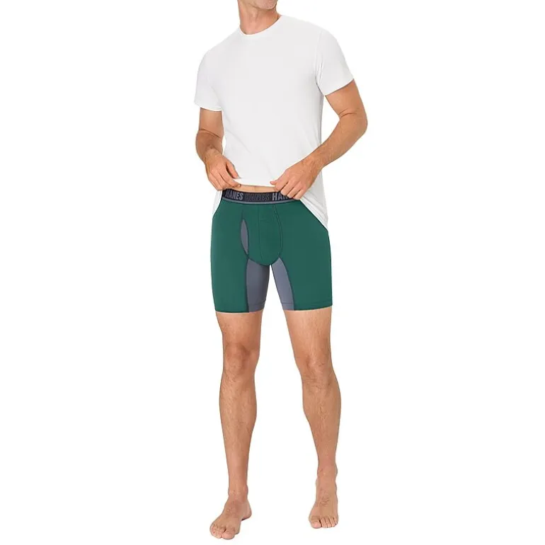 Hanes® Ultimate Men's Underwear 3-Pack Moves X-TEMP® Cotton Stretch Boxer Briefs Underwear Um5bb3