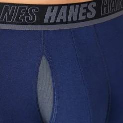Hanes® Ultimate Men's Underwear 3-Pack Moves X-TEMP® Cotton Stretch Long Leg Boxer Briefs Underwear with Total Support Pouch™ Um6lb3