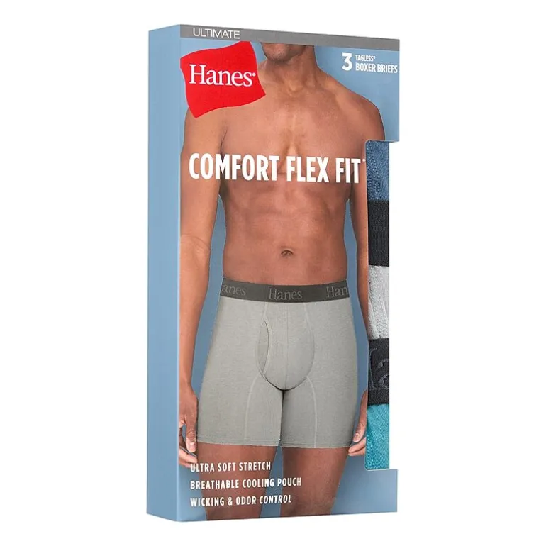 Hanes® Ultimate Men's Underwear 3-Pack Comfort Flex Fit® Boxer Brief Underwear Ucfba3