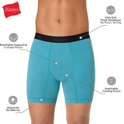 Hanes® Ultimate Men's Underwear 3-Pack Moves X-TEMP® Performance Boxer Briefs Underwear Um2be3