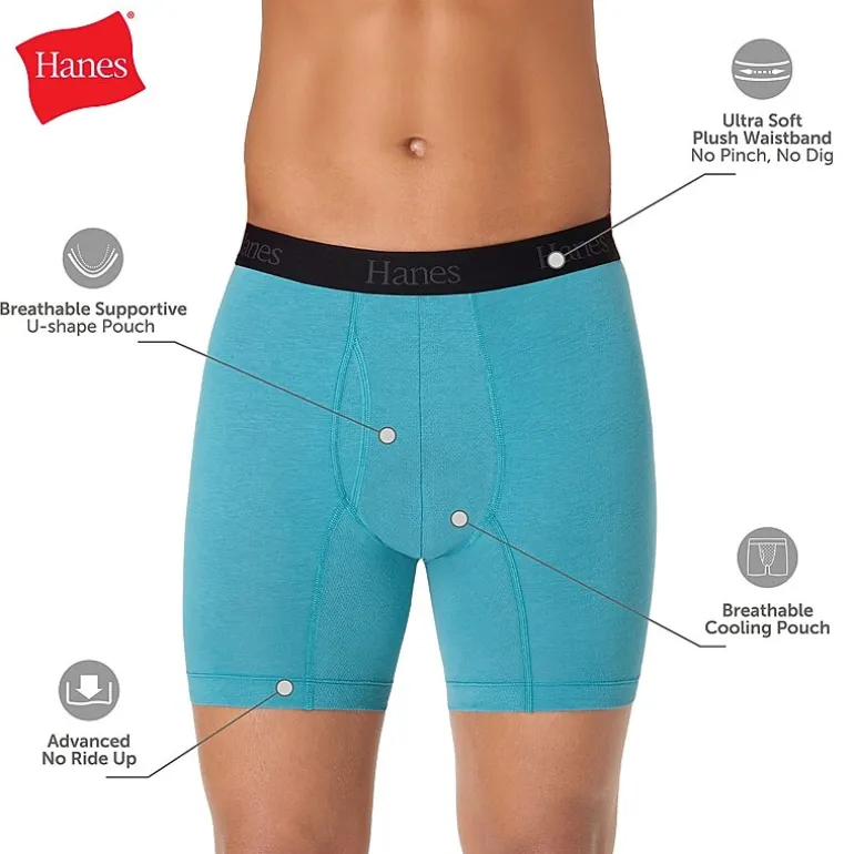 Hanes® Ultimate Men's Underwear 3-Pack Moves X-TEMP® Performance Boxer Briefs Underwear Um2be3