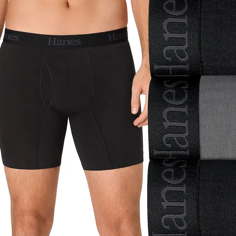 Hanes® Ultimate Men's Underwear 3-Pack Moves X-TEMP® Performance Boxer Briefs Underwear Um2be3