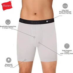 Hanes® Ultimate Men's Underwear 3-Pack Comfort Flex Fit® Boxer Briefs Underwear with Total Support Pouch™ Ufsbq3