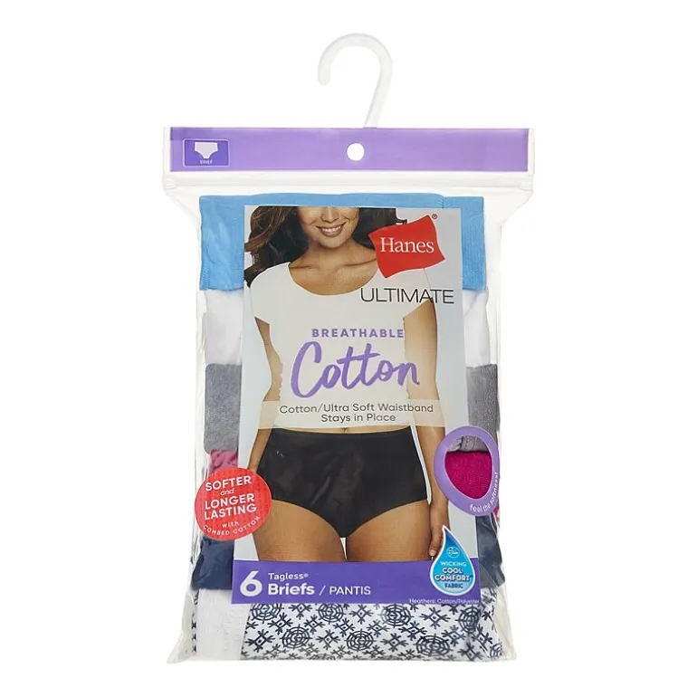 Hanes Ultimate® 6-Pack Breathable Cotton Brief Underwear 40H6CC