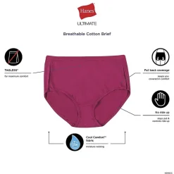 Hanes Ultimate® 6-Pack Breathable Cotton Brief Underwear 40H6CC