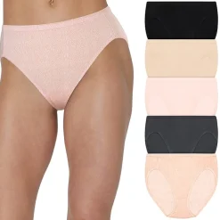Hanes Ultimate® 5-Pack Pure Comfort High Cut Briefs Panties Underwear 43W5CS