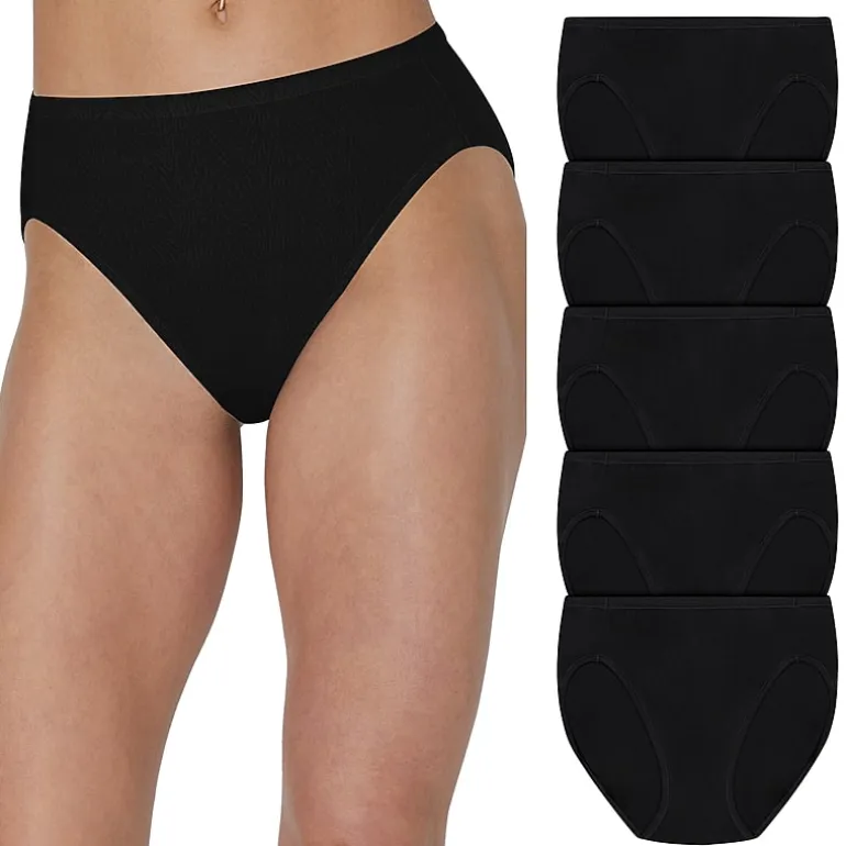 Hanes Ultimate® 5-Pack Pure Comfort High Cut Briefs Panties Underwear 43W5CS