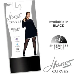 Hanes Womens Curves Moisture Wicking Plus Tights