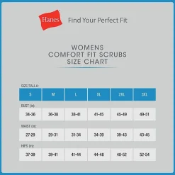 Hanes Womens Tag Free Moisture Wicking Scrub Jackets