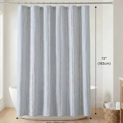 Harbor House Anslee Textured Stripe Shower Curtain