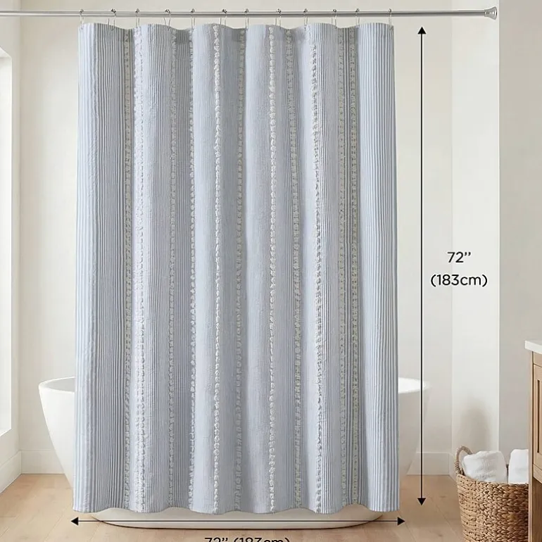 Harbor House Anslee Textured Stripe Shower Curtain