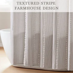 Harbor House Anslee Textured Stripe Shower Curtain