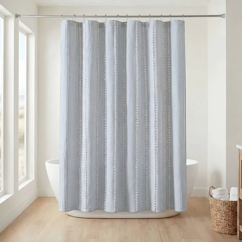 Harbor House Anslee Textured Stripe Shower Curtain