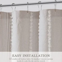 Harbor House Anslee Textured Stripe Shower Curtain