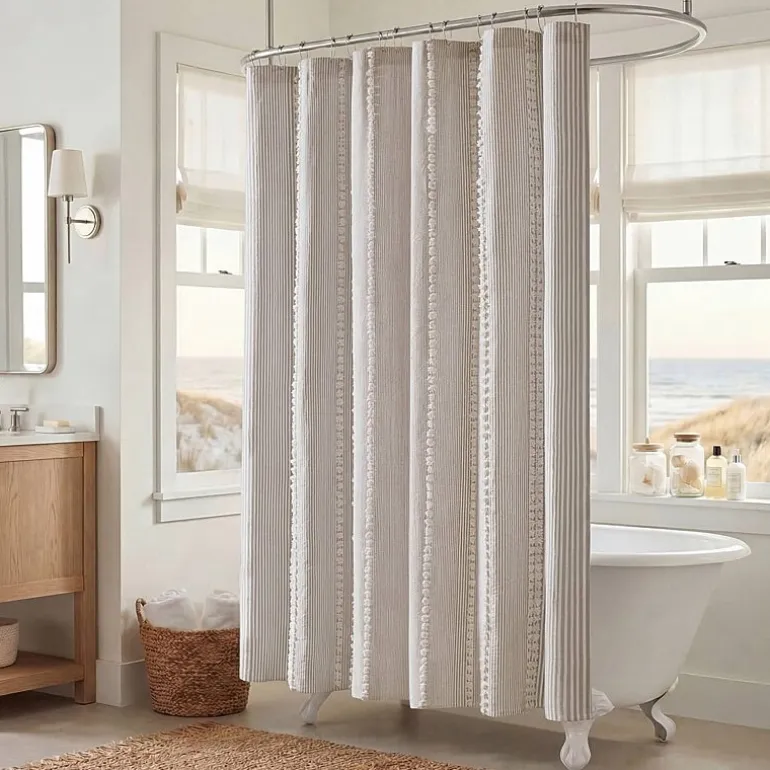 Harbor House Anslee Textured Stripe Shower Curtain