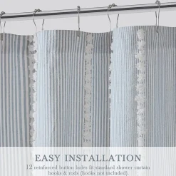 Harbor House Anslee Textured Stripe Shower Curtain