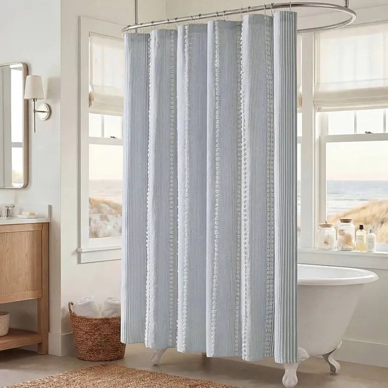 Harbor House Anslee Textured Stripe Shower Curtain