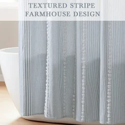 Harbor House Anslee Textured Stripe Shower Curtain