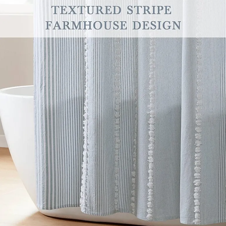 Harbor House Anslee Textured Stripe Shower Curtain