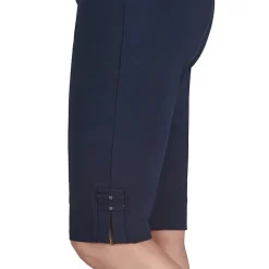 Hearts Of Palm Womens Petite Straight Mid Rise Skimmer Pant