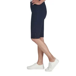 Hearts Of Palm Womens Petite Straight Mid Rise Skimmer Pant