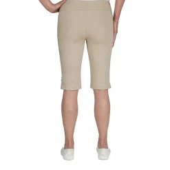 Hearts Of Palm Womens Petite Straight Mid Rise Skimmer Pant
