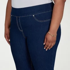 Hearts Of Palm Womens Plus Mid Rise Capri Jean