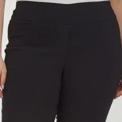 Hearts Of Palm Womens Plus Straight Mid Rise Skimmer Pant