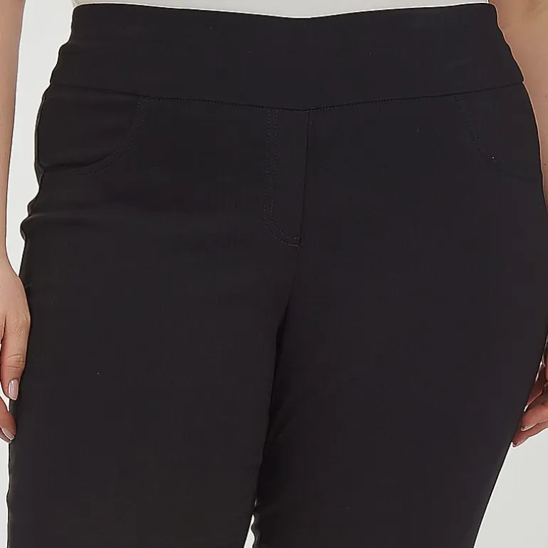 Hearts Of Palm Womens Plus Straight Mid Rise Skimmer Pant