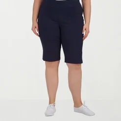 Hearts Of Palm Womens Plus Straight Mid Rise Skimmer Pant