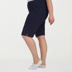 Hearts Of Palm Womens Plus Straight Mid Rise Skimmer Pant