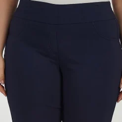 Hearts Of Palm Womens Plus Straight Mid Rise Skimmer Pant