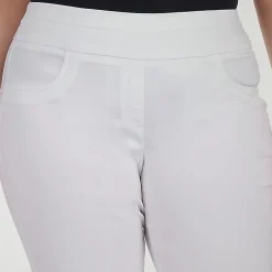 Hearts Of Palm Womens Plus Straight Mid Rise Skimmer Pant