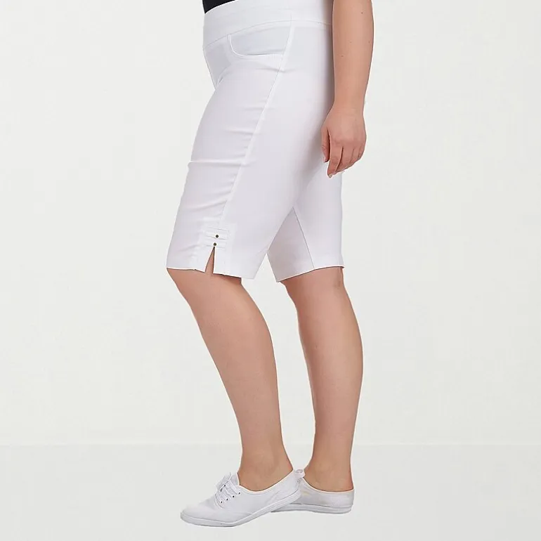 Hearts Of Palm Womens Plus Straight Mid Rise Skimmer Pant