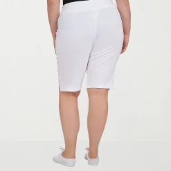 Hearts Of Palm Womens Plus Straight Mid Rise Skimmer Pant