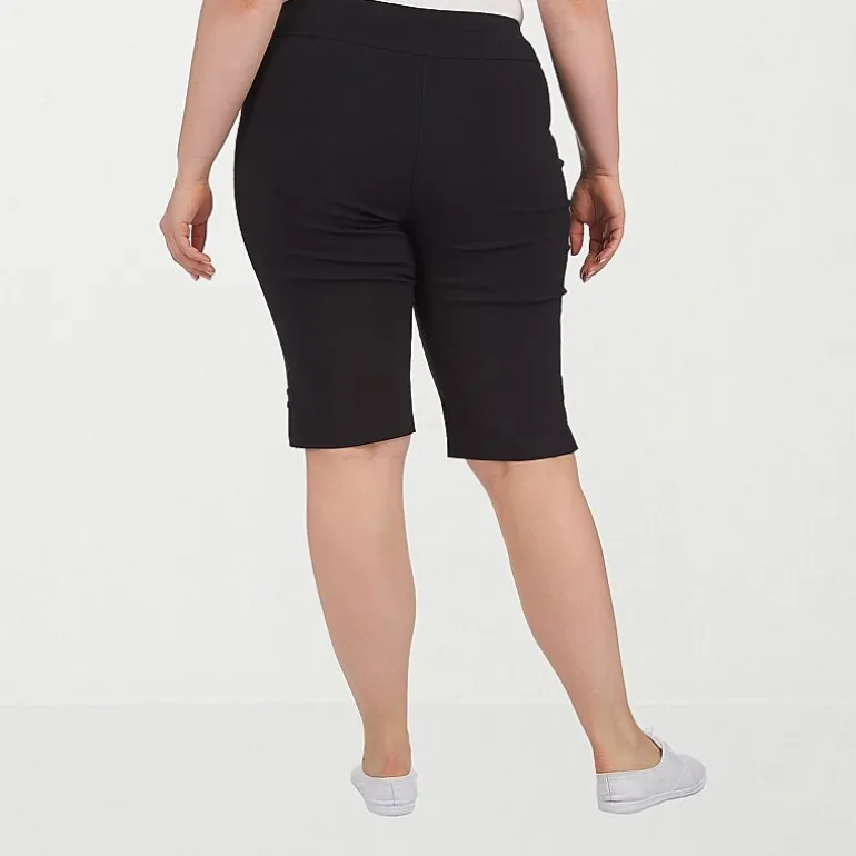 Hearts Of Palm Womens Plus Straight Mid Rise Skimmer Pant