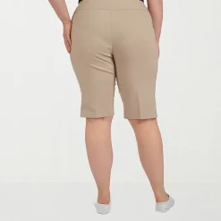 Hearts Of Palm Womens Plus Straight Mid Rise Skimmer Pant