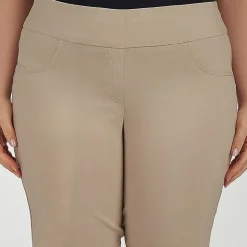 Hearts Of Palm Womens Plus Straight Mid Rise Skimmer Pant