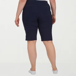 Hearts Of Palm Womens Plus Straight Mid Rise Skimmer Pant