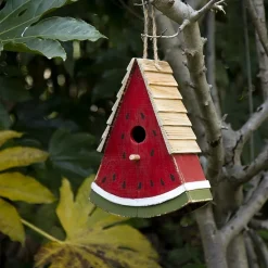 11" Height Watermelon Wood Birdhouse