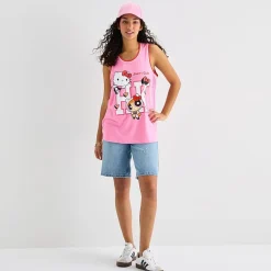 Hello Kitty® And Friends X The Powerpuff Girls™ Womens Juniors Crew Neck Basketball Jersey