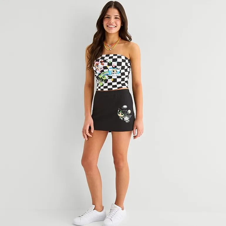 Hello Kitty® And Friends X The Powerpuff Girls™ Womens Juniors Low Rise Skort